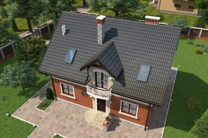 Загородный дом, отделанный кирпичом, с ажурными балконами-%d0%bf%d1%80%d0%be%d0%b5%d0%ba%d1%82-%d0%b4%d0%be%d0%bc%d0%b0